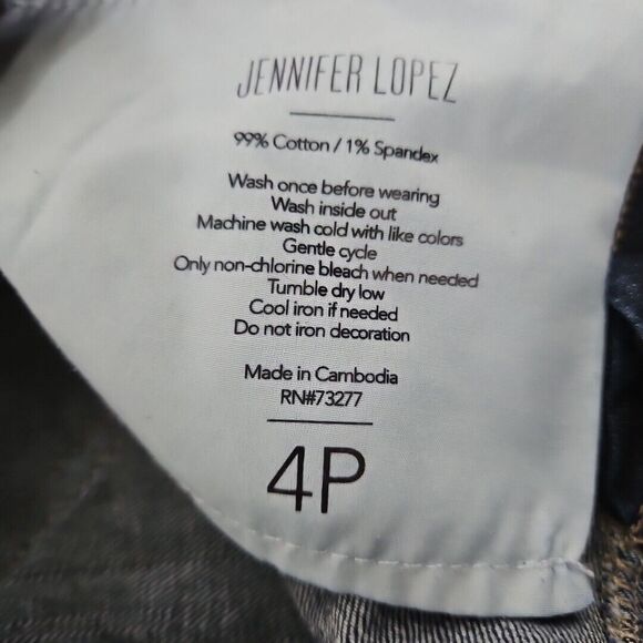 Jennifer Lopez Boyfriend Jeans Dark Wash, 4 Petite RN#73277 Euc - Picture 4 of 8